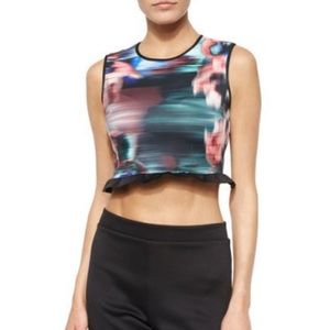 Clover Canyon Floral Ikat Printed Crop Top